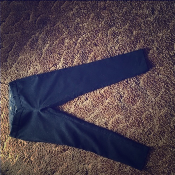 J Crew black wool textured pants