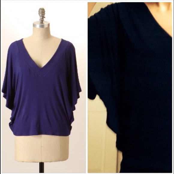 🚫SOLD IN BUNDLE🚫Anthro BLACK Dolman Sleeve Top