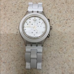 Swatch watch! Comes with extra white connectors!