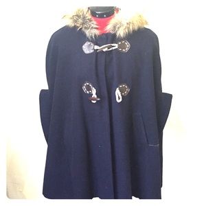 3/4 sleeve pancho/cape
