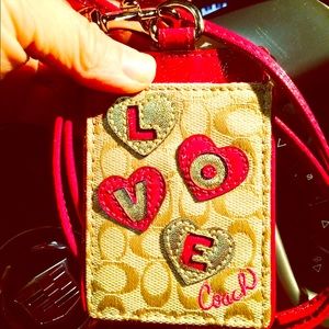 Like new COACH CARD/ID AROUND THE NECK HOLDER