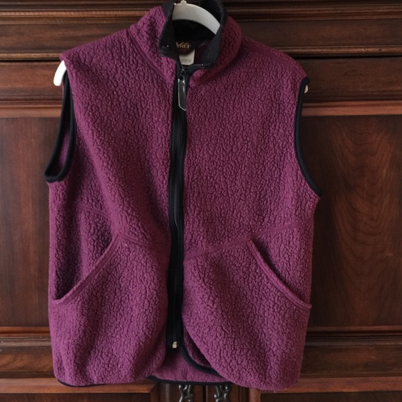 REI Burgundy fleeces vest