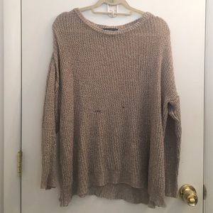 Brandy Melville Tan Oversized Sweater