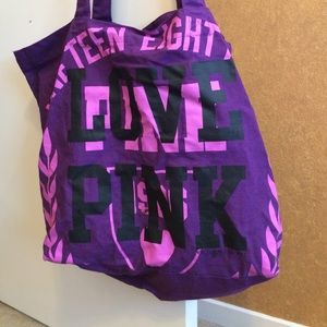 Purple PINK tote bag