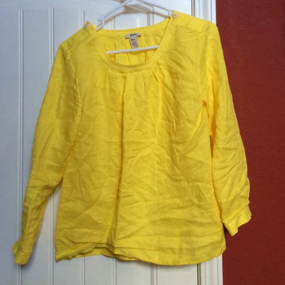 SOLD ❌ J. Crew yellow linen top