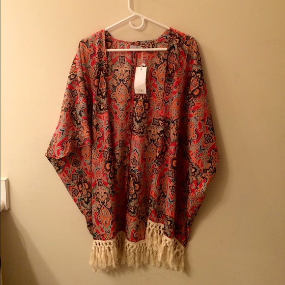 Tobi kimono with fringe