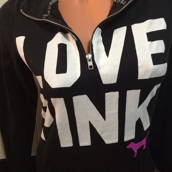 Vintage Victoria's Secret PINK RARE half zip up XS - Picture 3 of 3