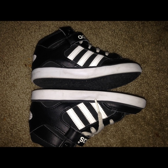Black and white shoes