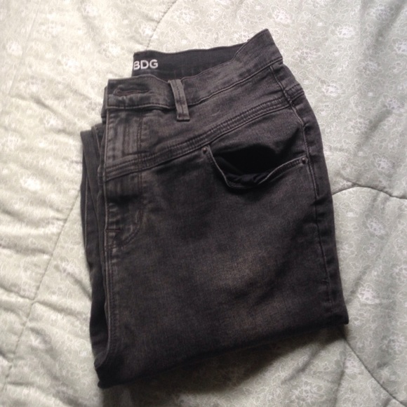 BDG Dark Grey High Waisted Skinny Jeans
