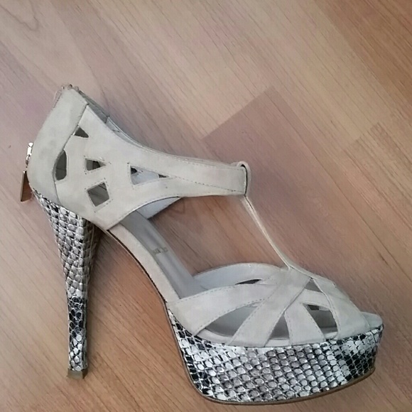 Bruno Magli Python Platform Sandal Heels