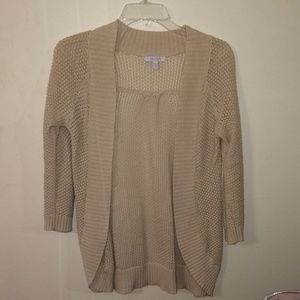 Delia's cream crocheted cardigan