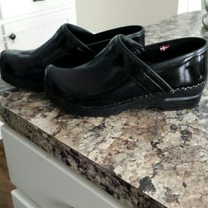 Sanita Patent Leather Clogs