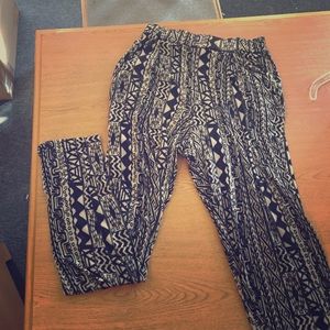 High waisted cotton skinny pants