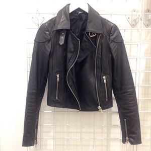 Topshop Leather Moto Jacket