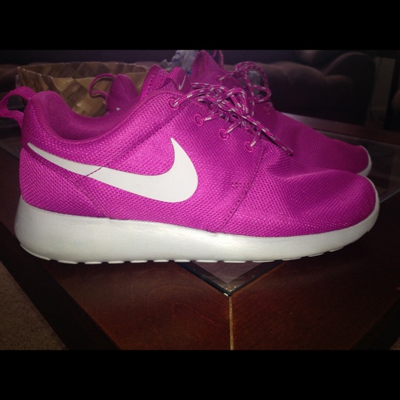 Purple and Grey Nike Roshes