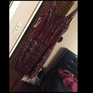 Pisarro night dress beaded size 10 gatsby theme