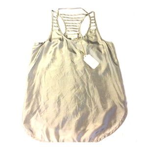 Grey Silk Top, New w/ Tags