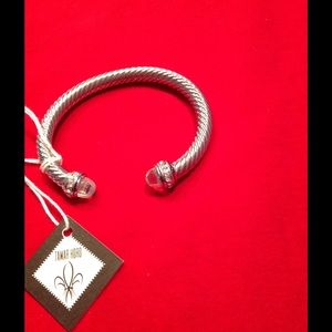 Bracelet Silver plated cable bracelet. Adjustable.