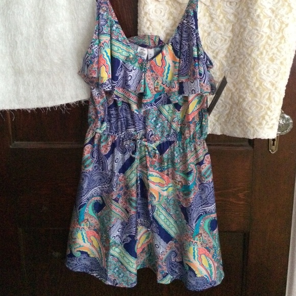 💸SOLD 💸Paisley Intuition Ruffle Drawstring Dress - Picture 3 of 4
