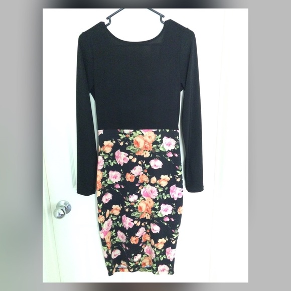 Black/floral dress