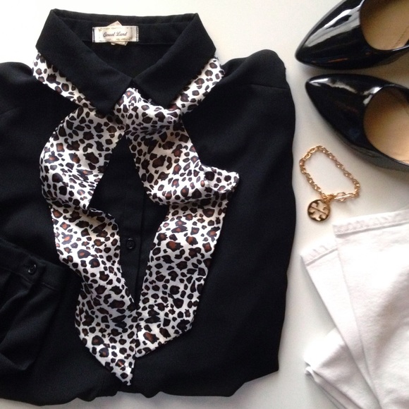 FINAL PRICE Satin Cheetah tie