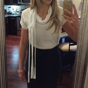 BCBG Max Azria tshirt w/attached scarf