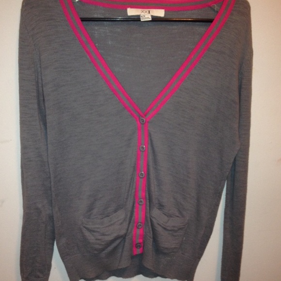Gray & Pink Cardigain