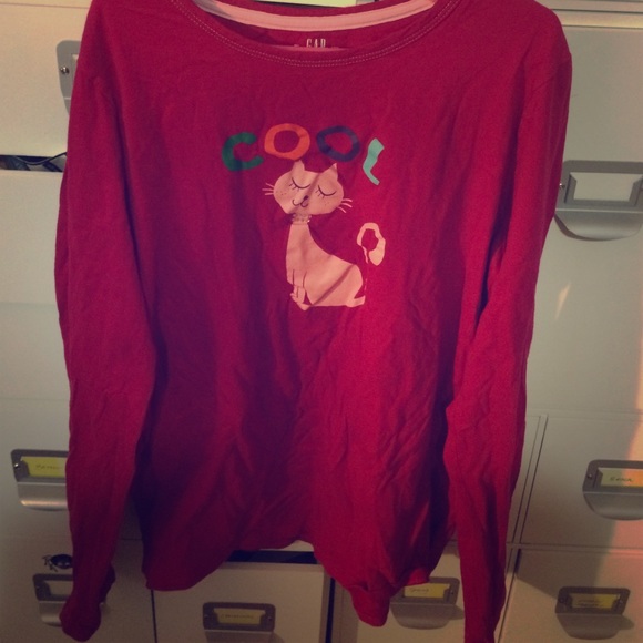 Girls gap long sleve graphic tee size 14/16