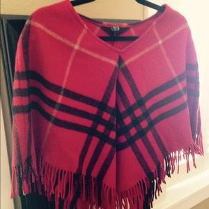 Authentic Burberry Plaid Poncho