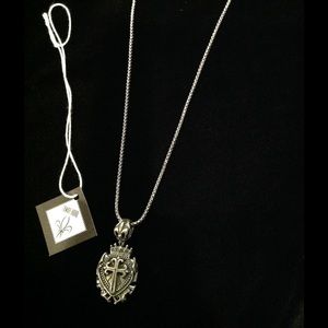 Necklace with Sterling Silver Medallion Pendant