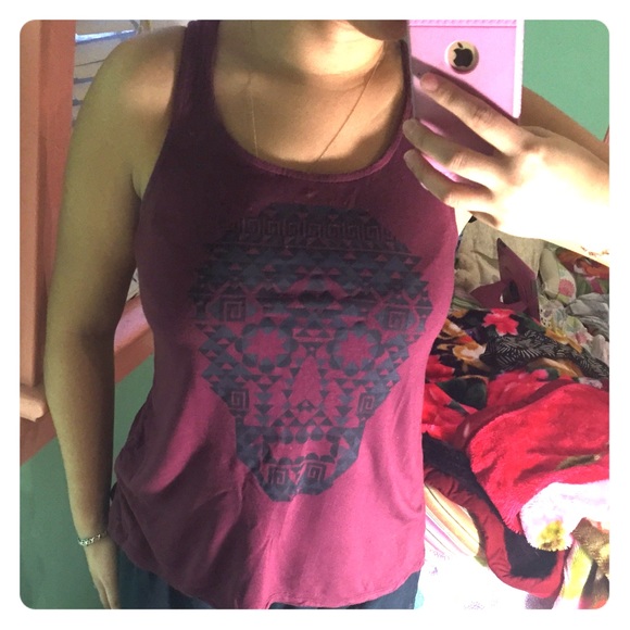 H&M burgundy tank top - Picture 1 of 3