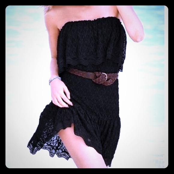 Victoria's Secret black strapless summer dress