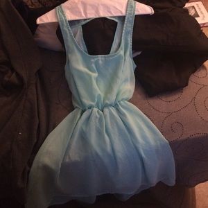 Blue Short in Front Low in back Dress👗