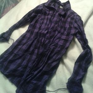 Delia's purple checkered  shirt