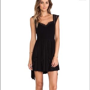 Free People Miss Mini Black Dress