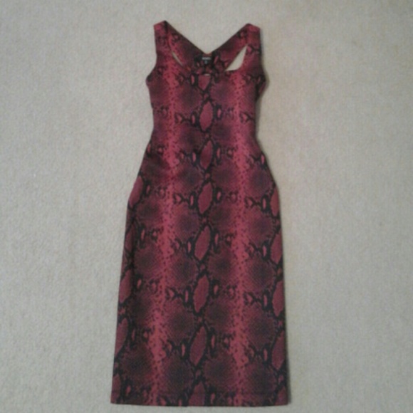 *SOLD* XOXO Red Animal Print Sexy Back Size XS