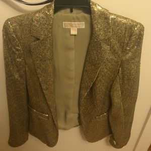 Authentic Michael Kors sequence gold blazer