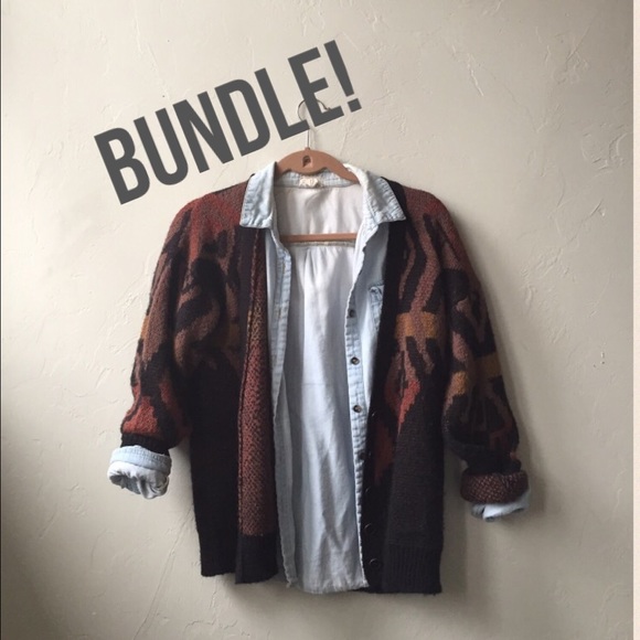 H&M Chambray & Forever 21 Sweater