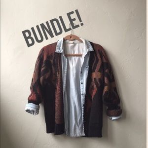 H&M Chambray & Forever 21 Sweater