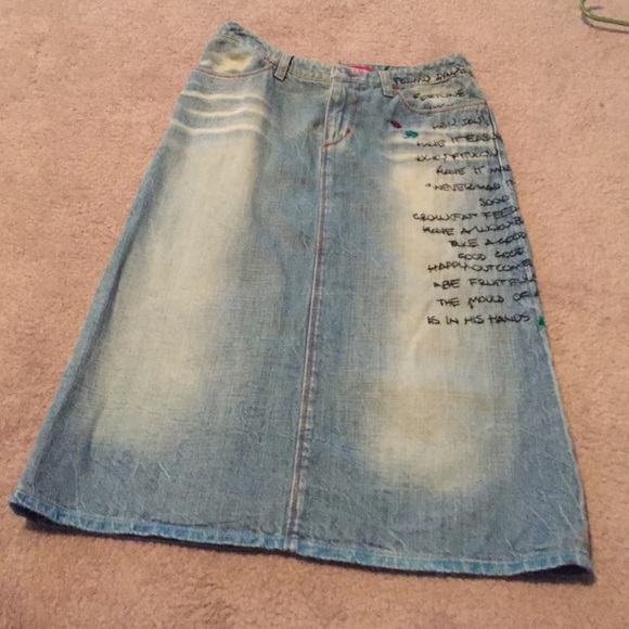 Long denim boutique skirt - Picture 1 of 4