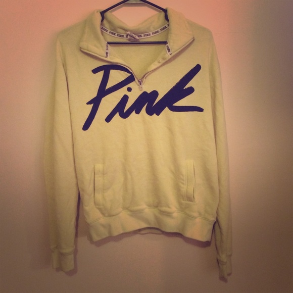Pale yellow PINK sweatshirt