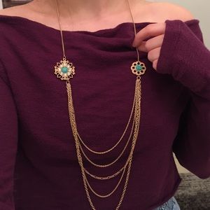 PRICE DROP Anthropologie Mint Rose Gold Necklace