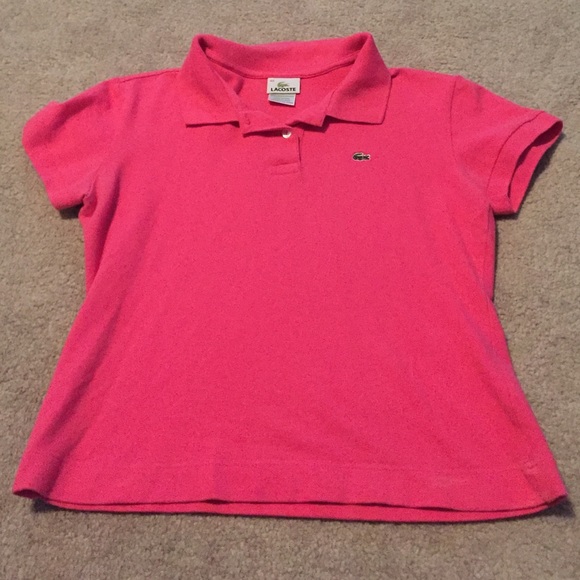 Hot pink Lacoste polo