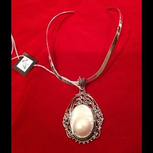 Necklace Sterling Silver with Mother Pearl!