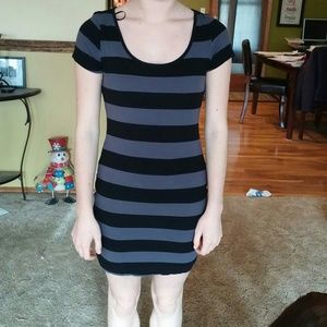 Tight black and grey dress