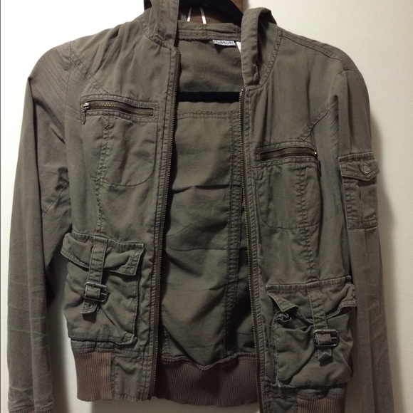 Olive green utility jacket