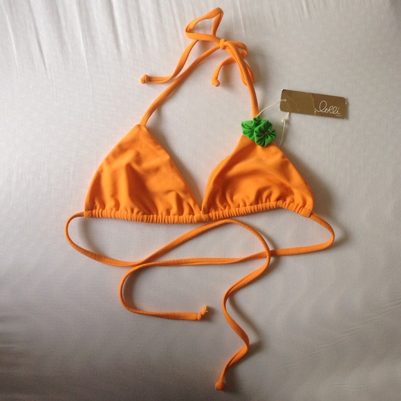 Lolli seamless orange bikini top!🐰🍊