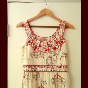 Burlapp cotton summer frock cute sundress M