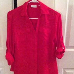Vibrant red blouse