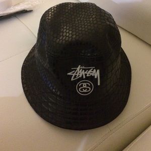 Leather Stussy Bucket Hat
